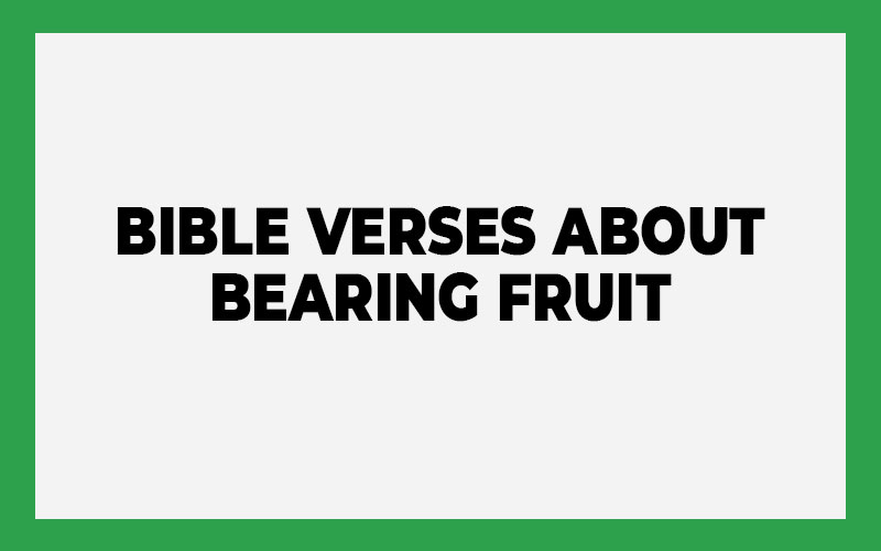 Bible Verses About Bearing Fruit