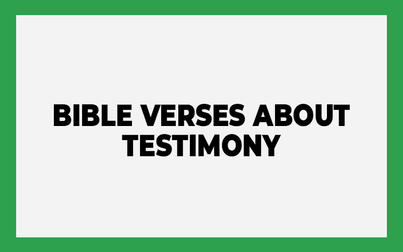 40 Bible Verses About Testimony - Bible Answer Team