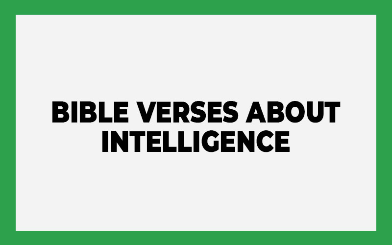 Bible Verses About Intelligence