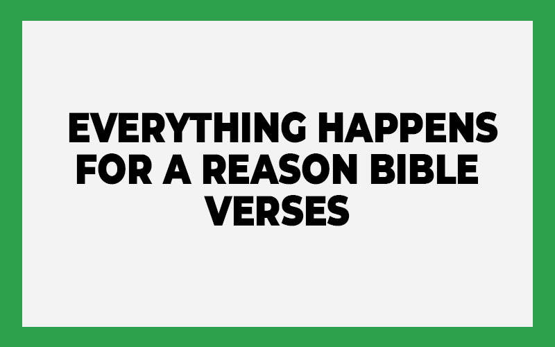 Everything Happens for a Reason Bible Verses