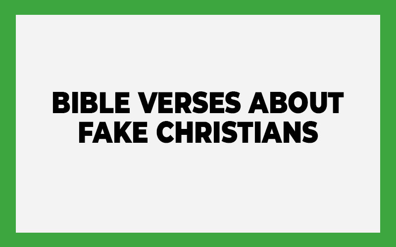 Bible Verses About Fake Christians