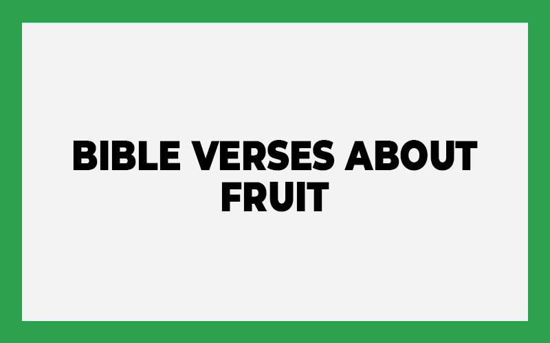 Bible Verses About Fruit