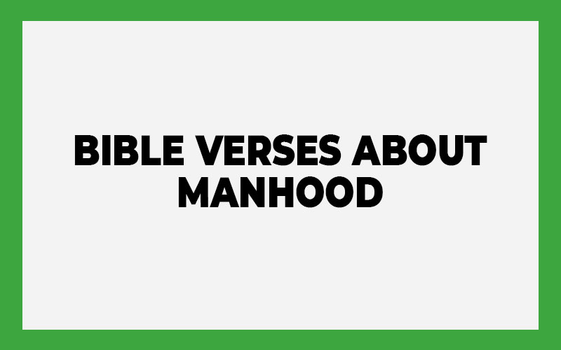 Bible Verses About Manhood