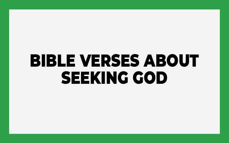 Bible Verses About Seeking God