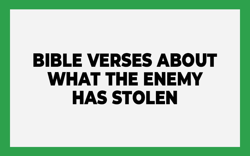 Bible Verses About What the Enemy Has Stolen