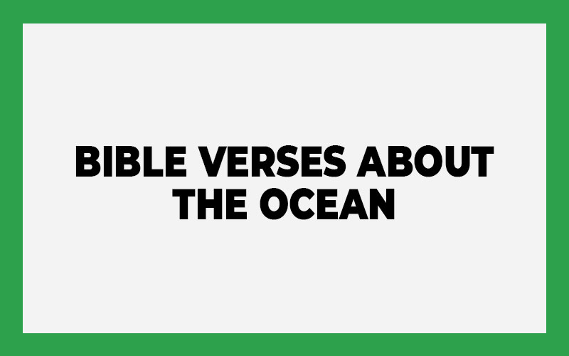 Bible Verses About The Ocean