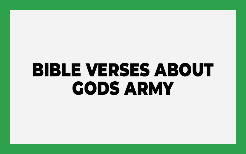 Bible Verses About Gods Army