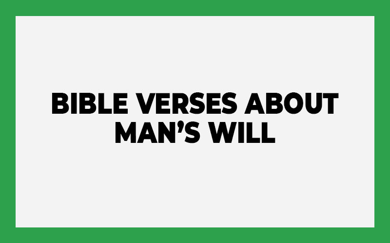 Bible Verses About Man’s Will